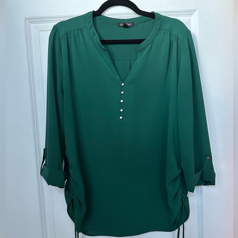 Roz & Ali Green Blouse - Large